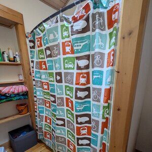 Shower curtain - transportation theme